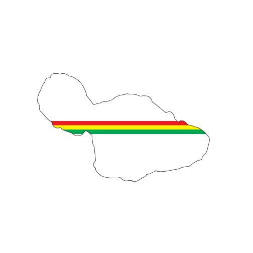 Rasta Maui 4" Diecut Sticker