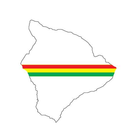*Rasta Big Island 4" Diecut Sticker