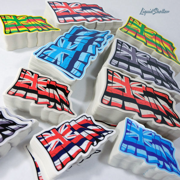 Blue Torn 4" Hawaii Flag