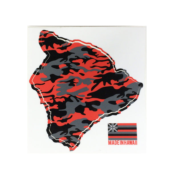 Camo 6" Big Island Diecut Sticker