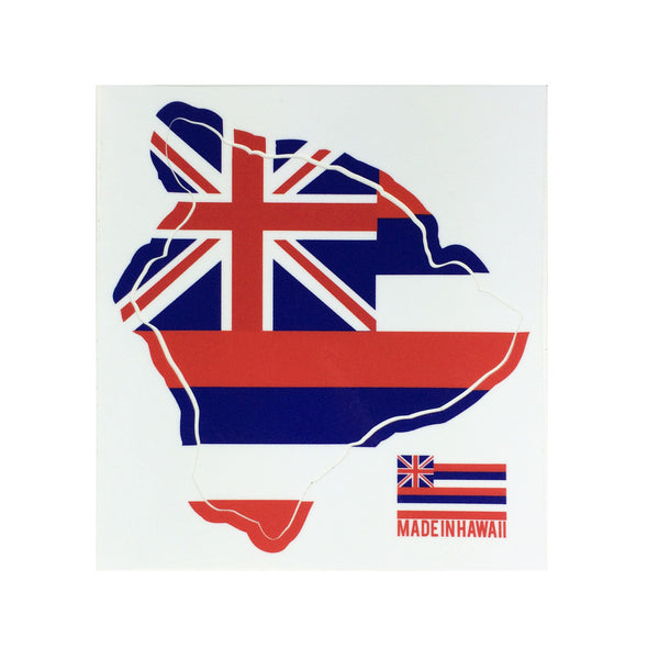 Flag Big Island 8" Diecut Sticker